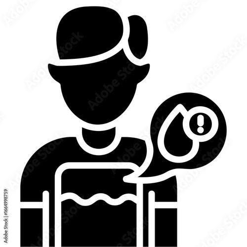 Solid Black Hydration Icon
