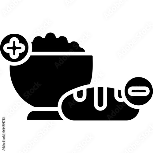 Solid Black Carbohydrates Icon