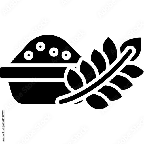 Solid Black Gluten Icon
