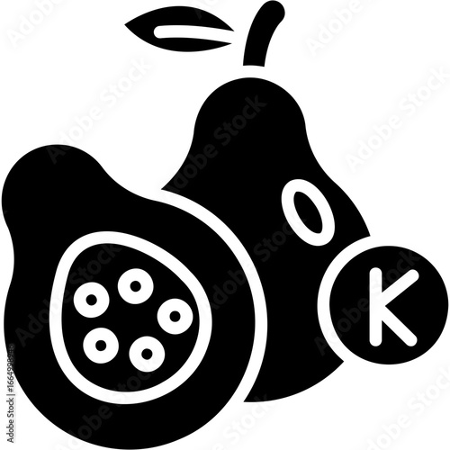 Solid Black Potassium Icon