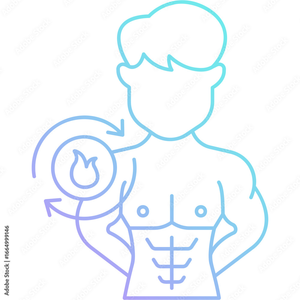 Fototapeta premium Gradient Metabolism Icon