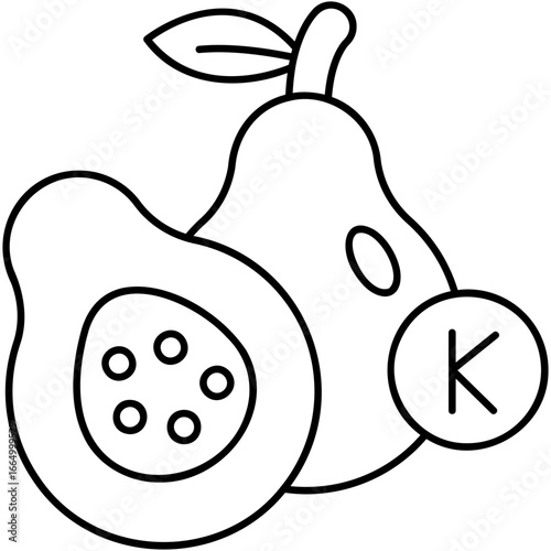 Line Art Potassium Icon