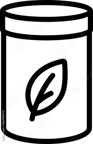 Tea Container Line Icon
