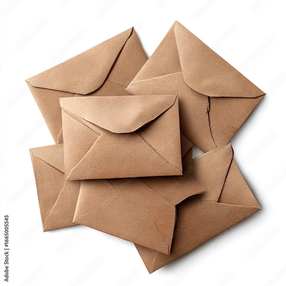 Obraz premium Photo of Envelopes Isolated on white background