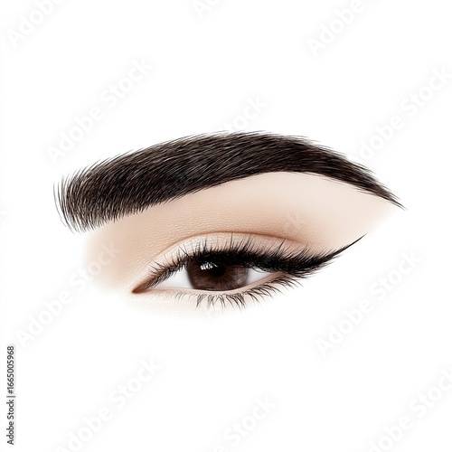 Photo of eyebrow Isolated on white background