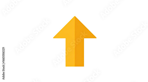 Free Download Solid gold upward-pointing arrow graphic - GFXLoad