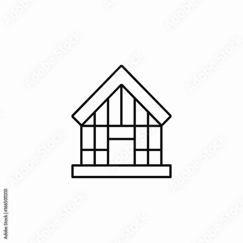 building construction wood icon sign vector
