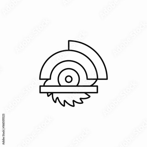circular saw blade icon sign vector