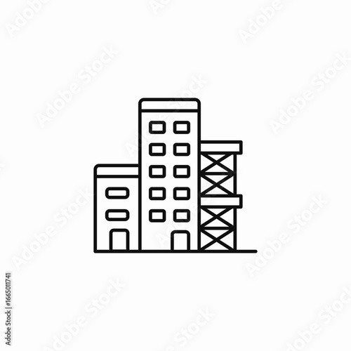 construction site building icon sign vector