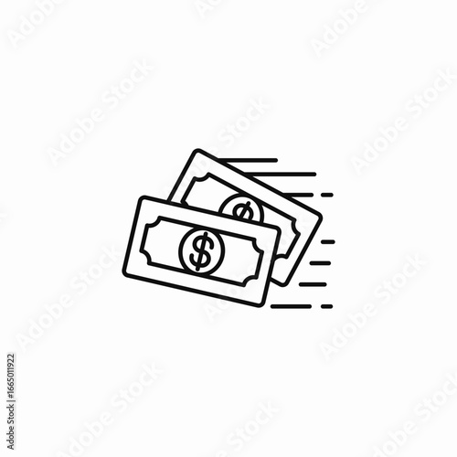 fast money transfer icon sign vector