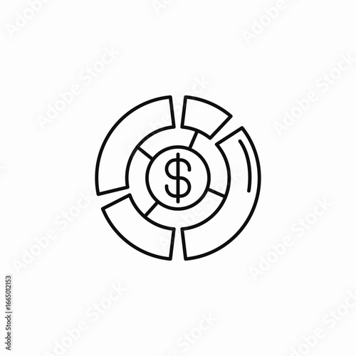 financial data analysis icon sign vector