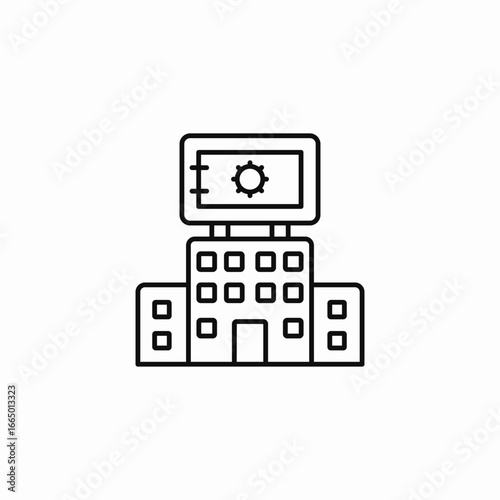 office bank building icon sign vector