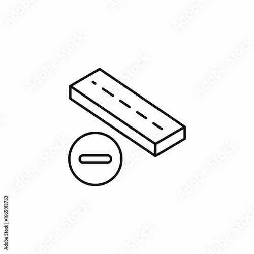 road repair minus icon sign vector