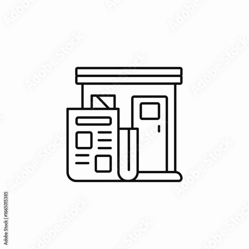 vending machine outside icon sign vector