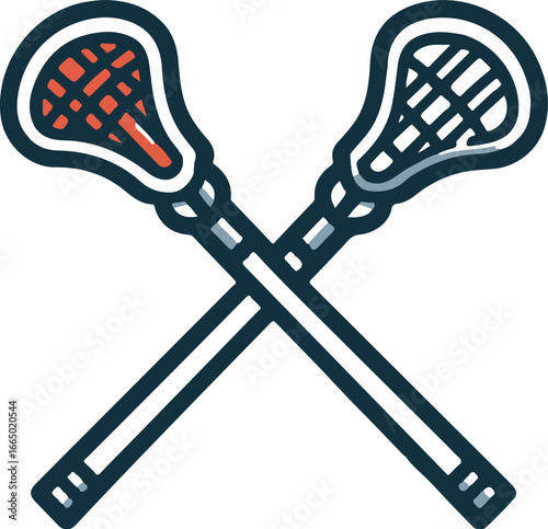 Lacrosse Stick with Mesh Clipart