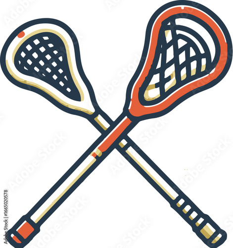 Lacrosse Stick with Mesh Clipart