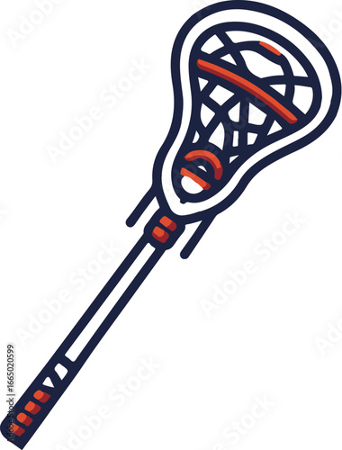 Lacrosse Stick with Mesh Clipart