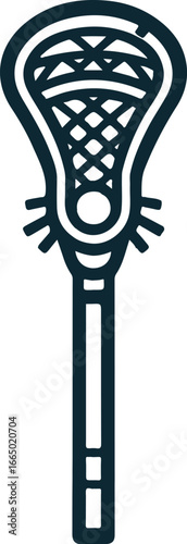 Lacrosse Stick with Mesh Clipart