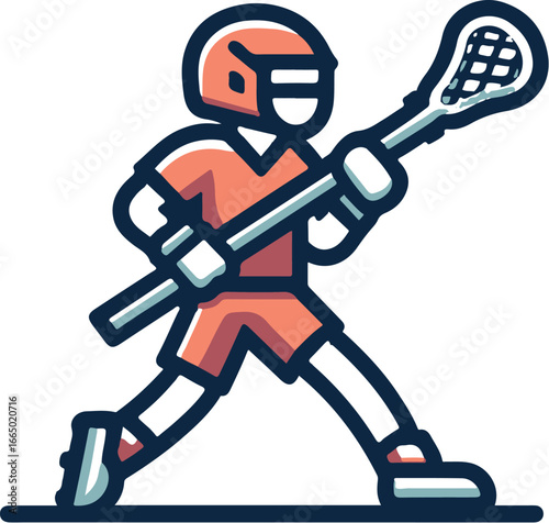 Lacrosse Stick with Mesh Clipart