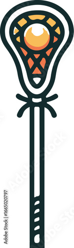 Lacrosse Stick with Mesh Clipart