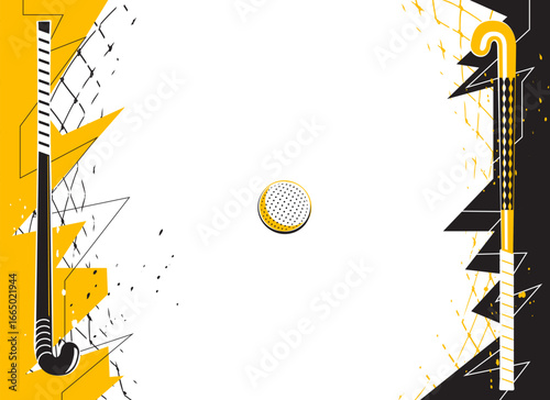 Field hockey abstract background design. The sports concept
