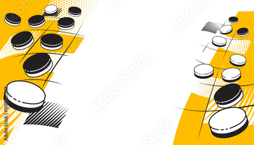 Othello game. Board game concept
