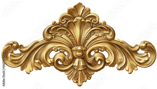 Ornate gold decorative trim (6)
