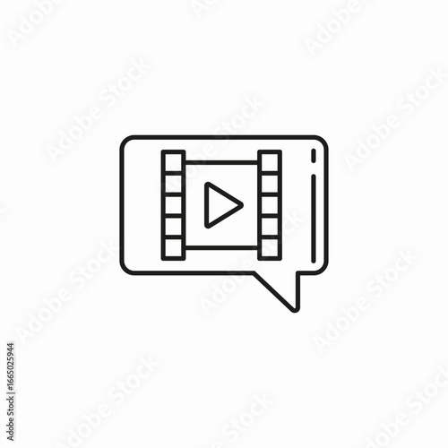 comment on video icon sign vector