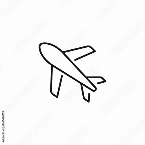 flying airplane passenger  icon sign vector