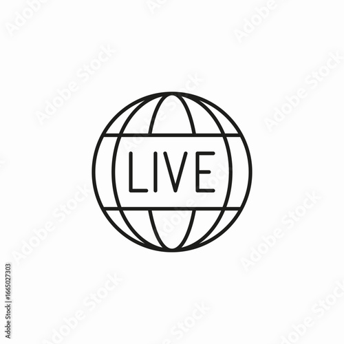live live streaming icon sign vector