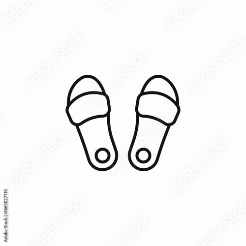 pair of slippers icon sign vector