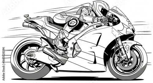 "Vector art of MotoGP speed – power, precision, and adrenaline on two wheels