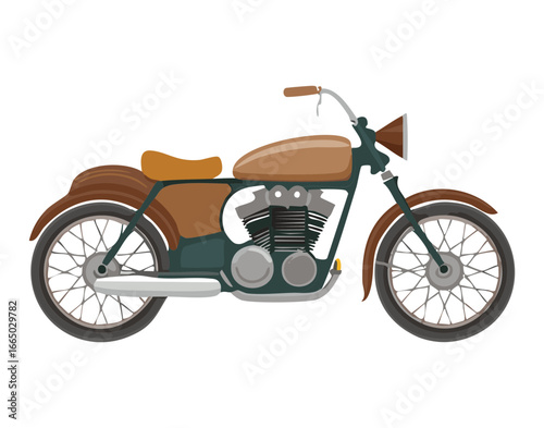 A stylish vector graphic of a classic cruiser bike, ideal for representing the rebellious spirit of the road and personal freedom