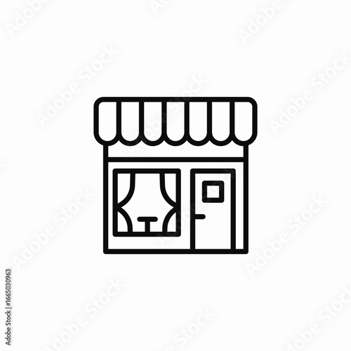 coffee shop storefront icon sign vector