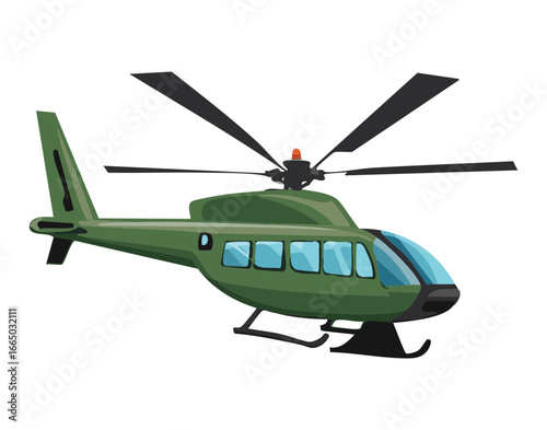 A military helicopter flying forward, a professional and realistic illustration of a modern combat aircraft

