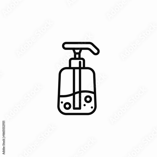 liquid soap dispenser icon sign vector