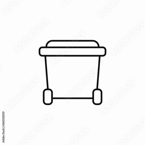 clean garbage bin icon sign vector