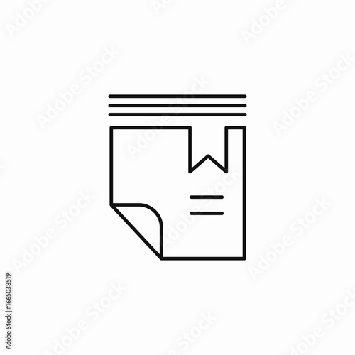 document with multiple bookmarks icon sign vector