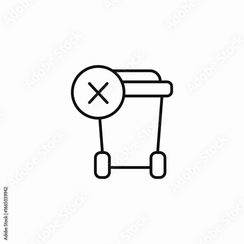 no garbage allowed icon sign vector