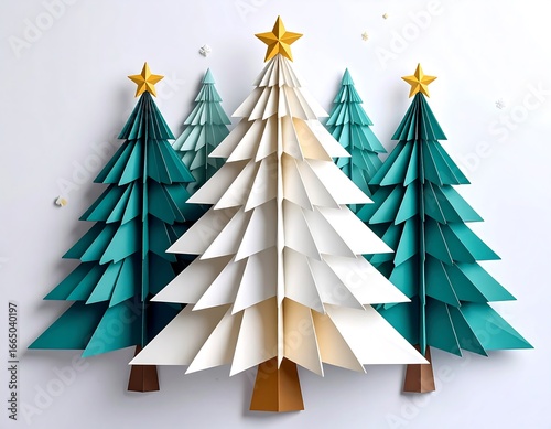 Festive paper Christmas trees (1)