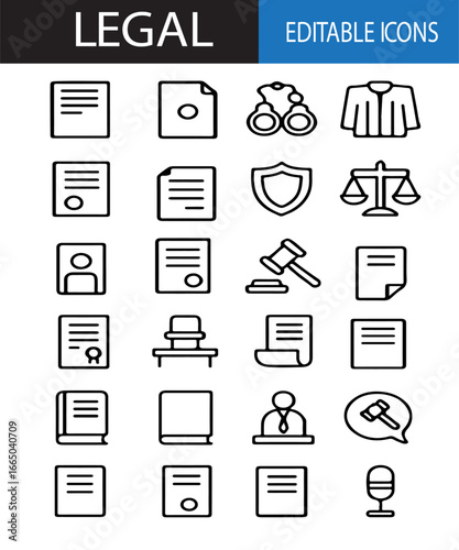 Modern abstract legal symbol with scales of justice and gavel
