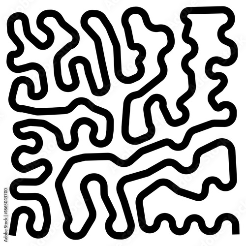 Dynamic fragmented line composition in bold black strokes. Abstract graphic design ideal for tshirt, contemporary posters, and backgrounds.