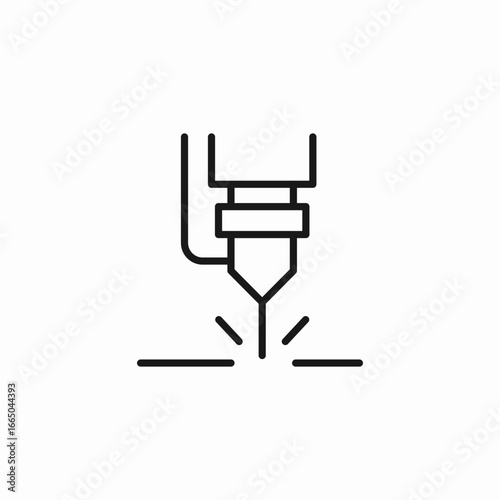 laser cutting tool icon sign vector