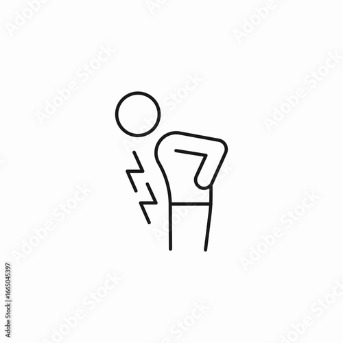 person back pain icon sign vector