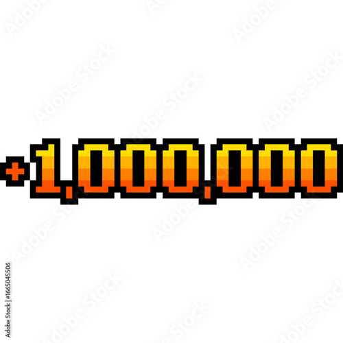 Pixel art  game score bonus, Arcade game objects