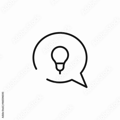 thought bubble idea icon sign vector