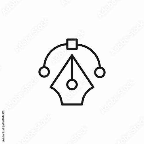 vector pen tool icon sign vector