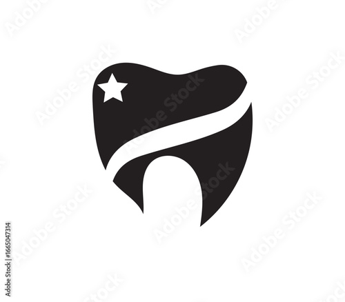 vector illustration of a white teeth