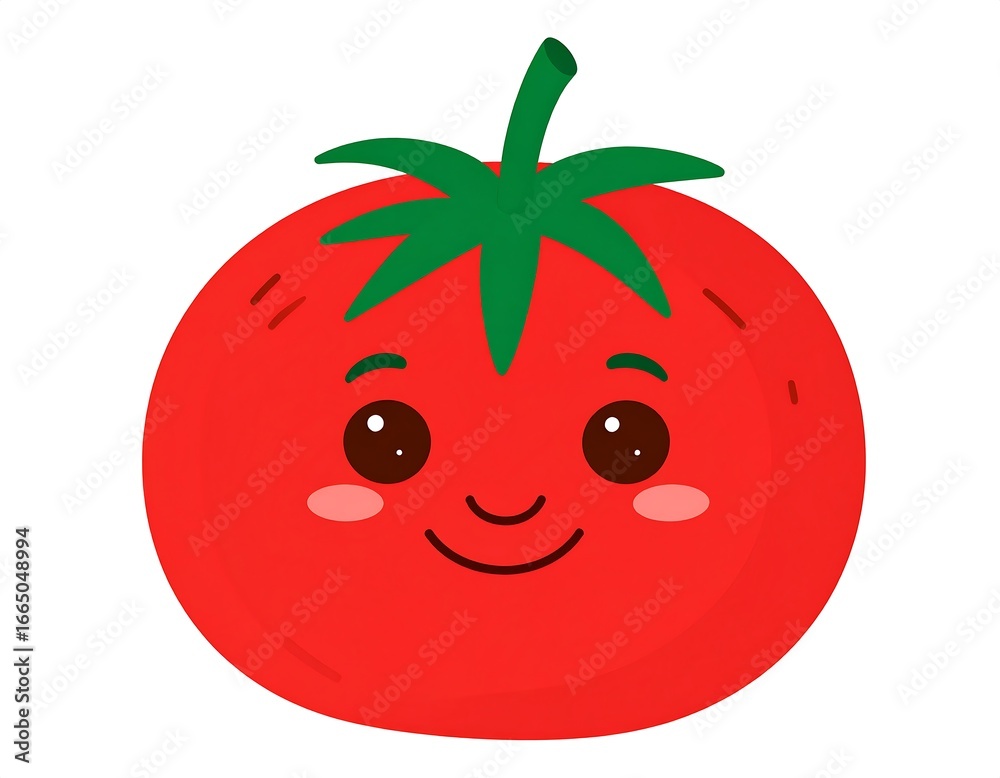 custom made wallpaper toronto digitalCute cartoon tomato with a happy face
