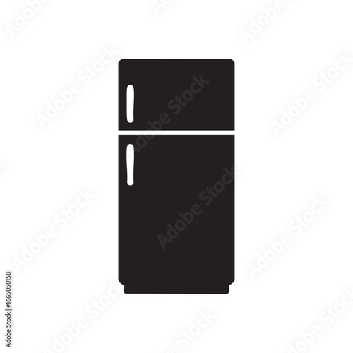 retro refrigerator isolated on white